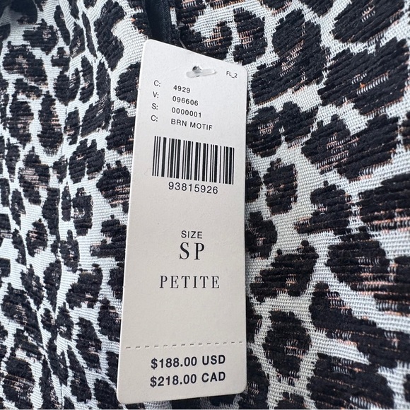 Anthropologie Maeve Womens Leopard Babydoll Jacket size Small Petite - Picture 8 of 16